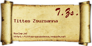 Tittes Zsuzsanna névjegykártya